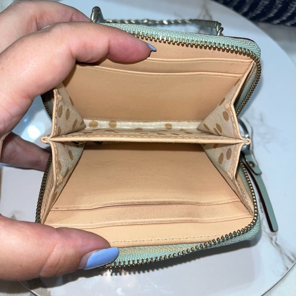 Kate Spade Wellesley Cara Wallet Small Zip Around MintGreen, Vintage - Picture 8 of 11